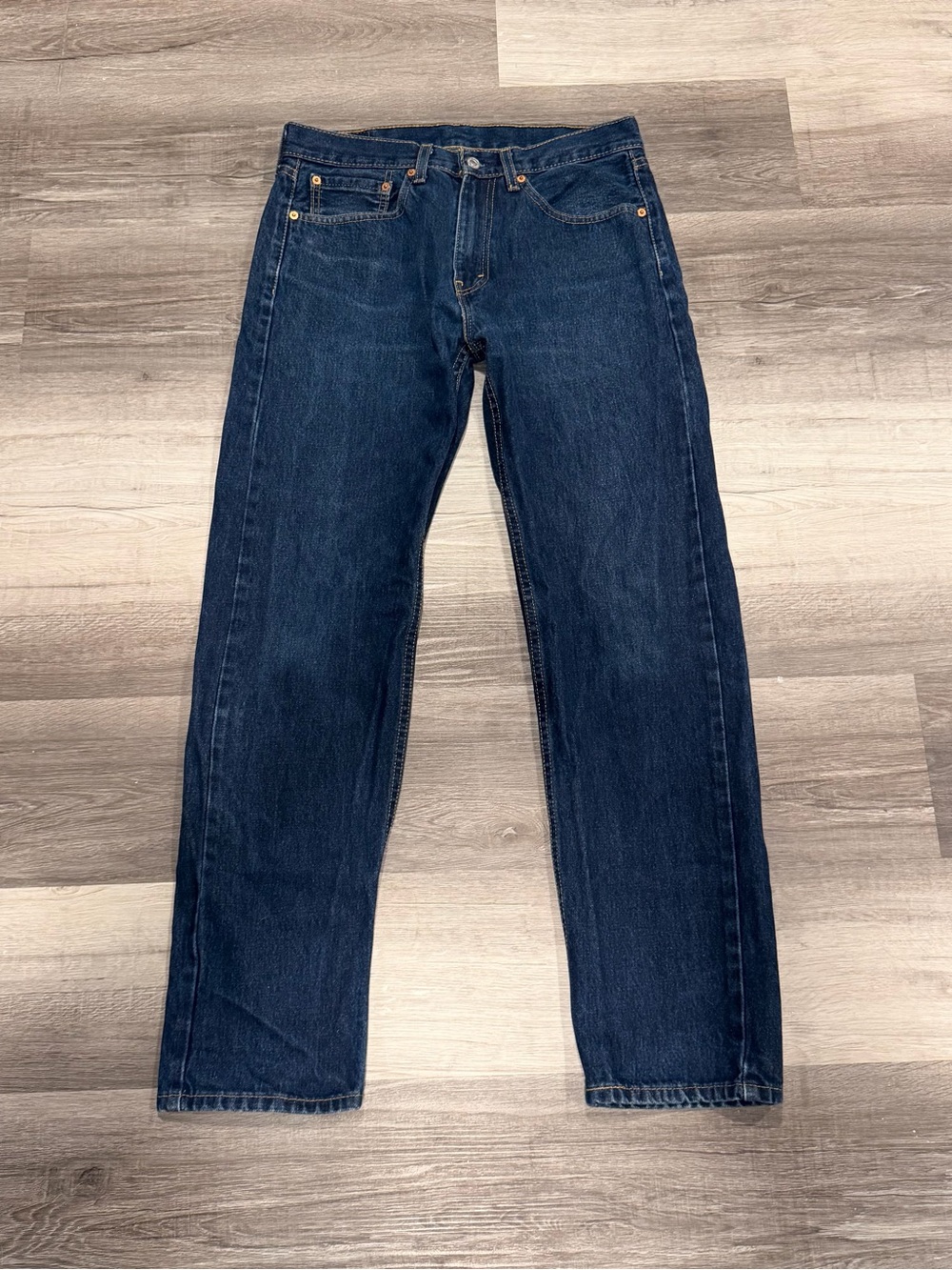 Levi's Mens Blue 505 Regular Fit Straight Leg Medium Wash Denim Jeans Size 32x32